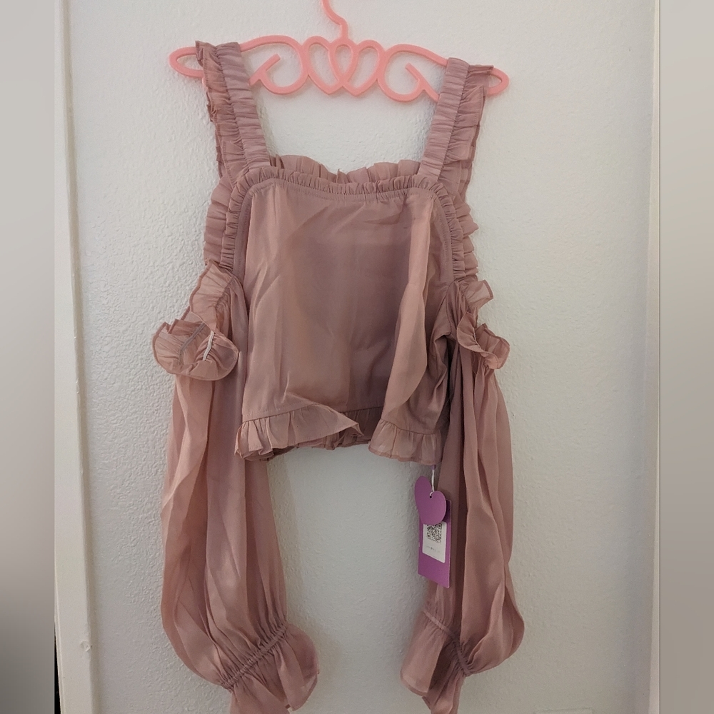 NEW Devil inspired Off Shoulder Pink Blouse XXXL